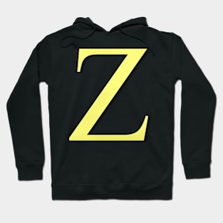 The Letter Z in Shadowed Gold Hoodie